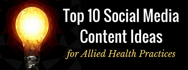 Top 10 Social Content Ideas Lightbulb